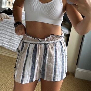 Aqua Striped Shorts Size Small